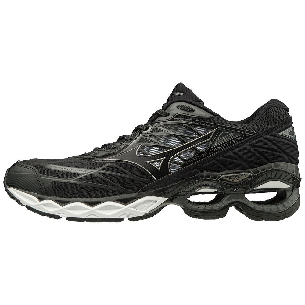 Panske Bezecke Topanky Mizuno WAVE CREATION 20 Čierne/Tmavo Siva Vypredaj XVDL30618